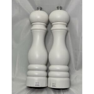Peugeot Paris Salt & Pepper Mill Matte White 2 pc set 9” Paris
